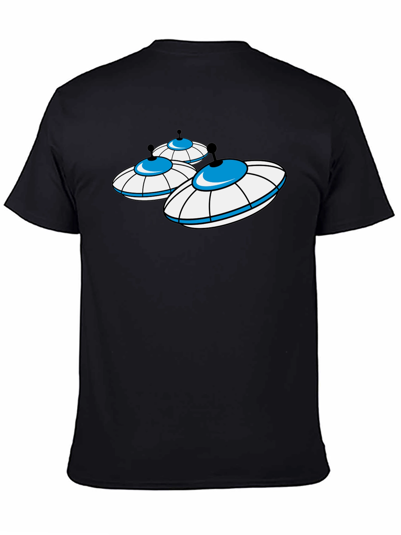UFO Graphic Tee - Black Cotton T-Shirt