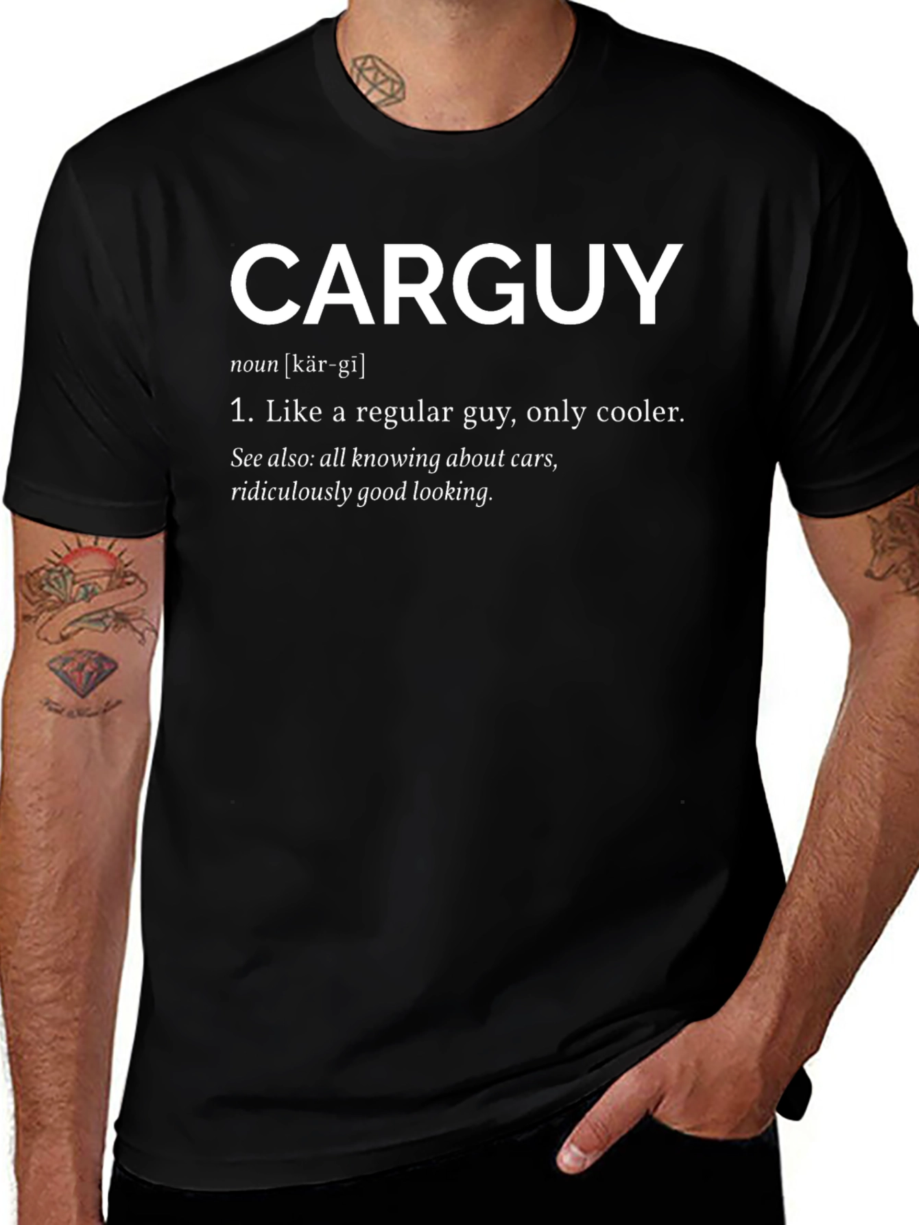 Carguy Definition Black T-Shirt - Cool Car Enthusiast Tee