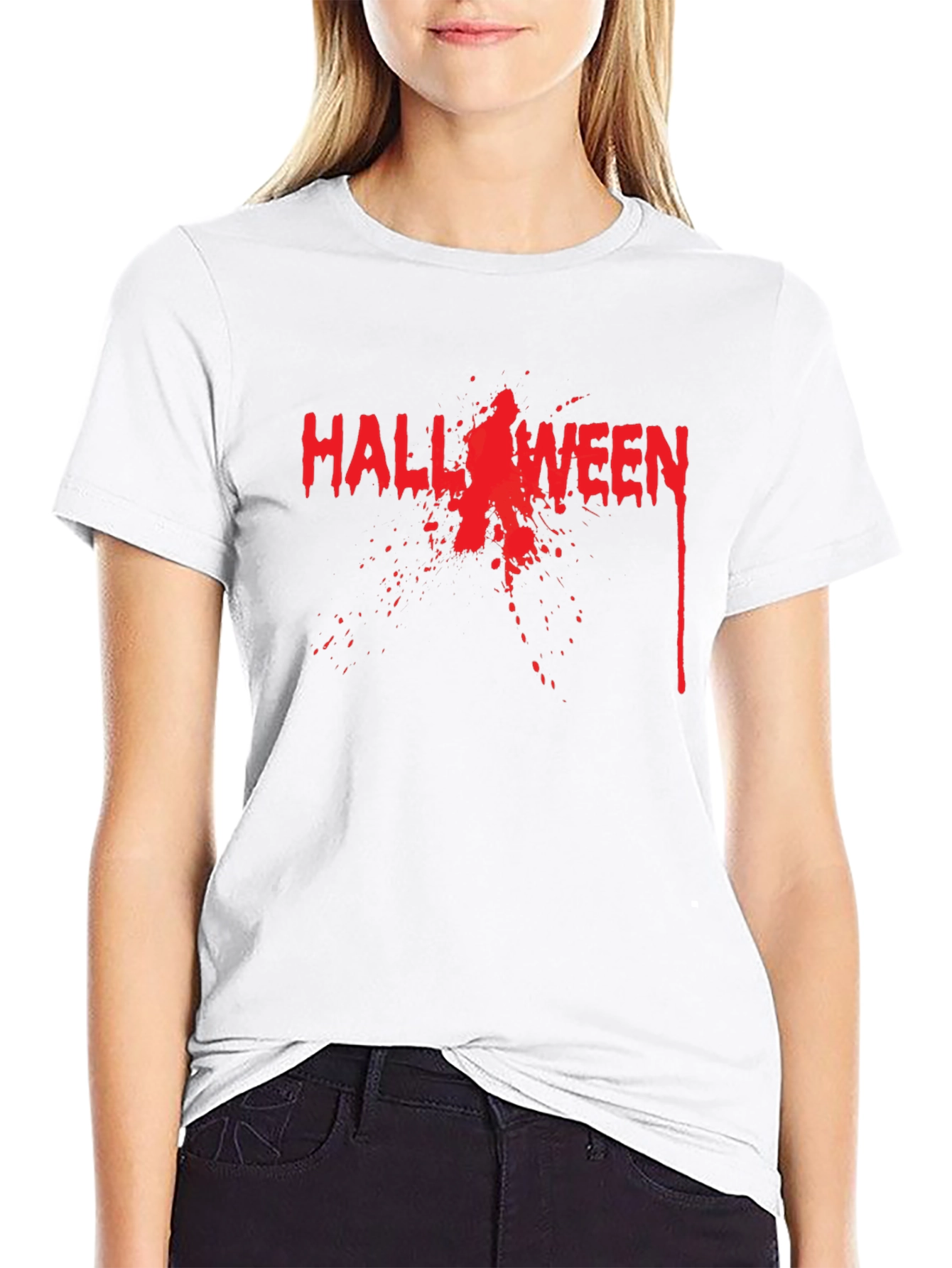 Halloween Blood Splatter Graphic Tee