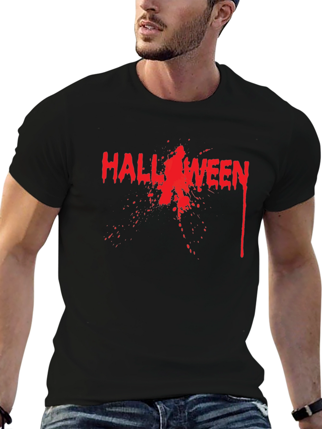 Halloween Blood Splatter Graphic Tee