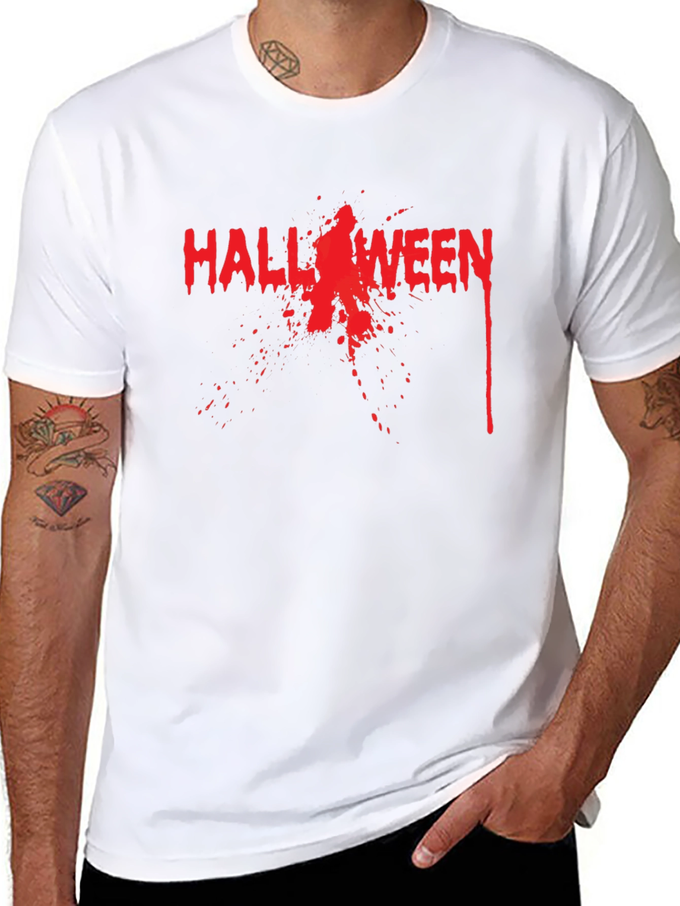 Halloween Blood Splatter Graphic Tee