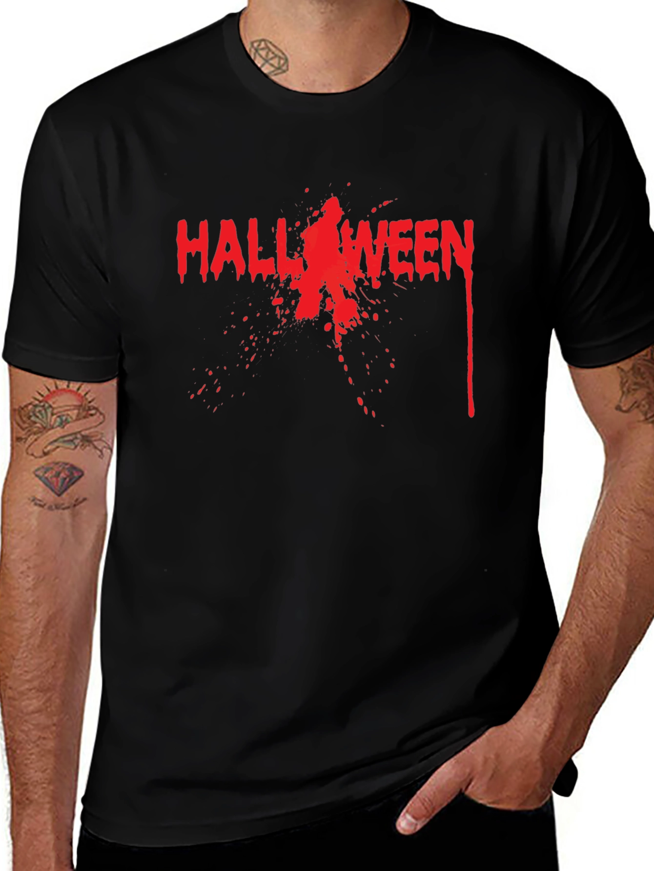 Halloween Blood Splatter Graphic Tee