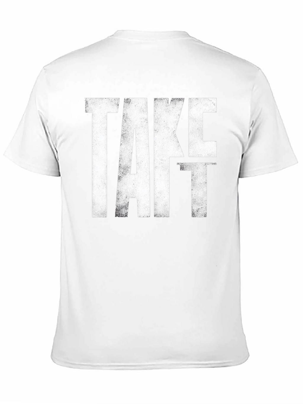 Take It Distressed Graphic Tee - Black Cotton T-Shirt