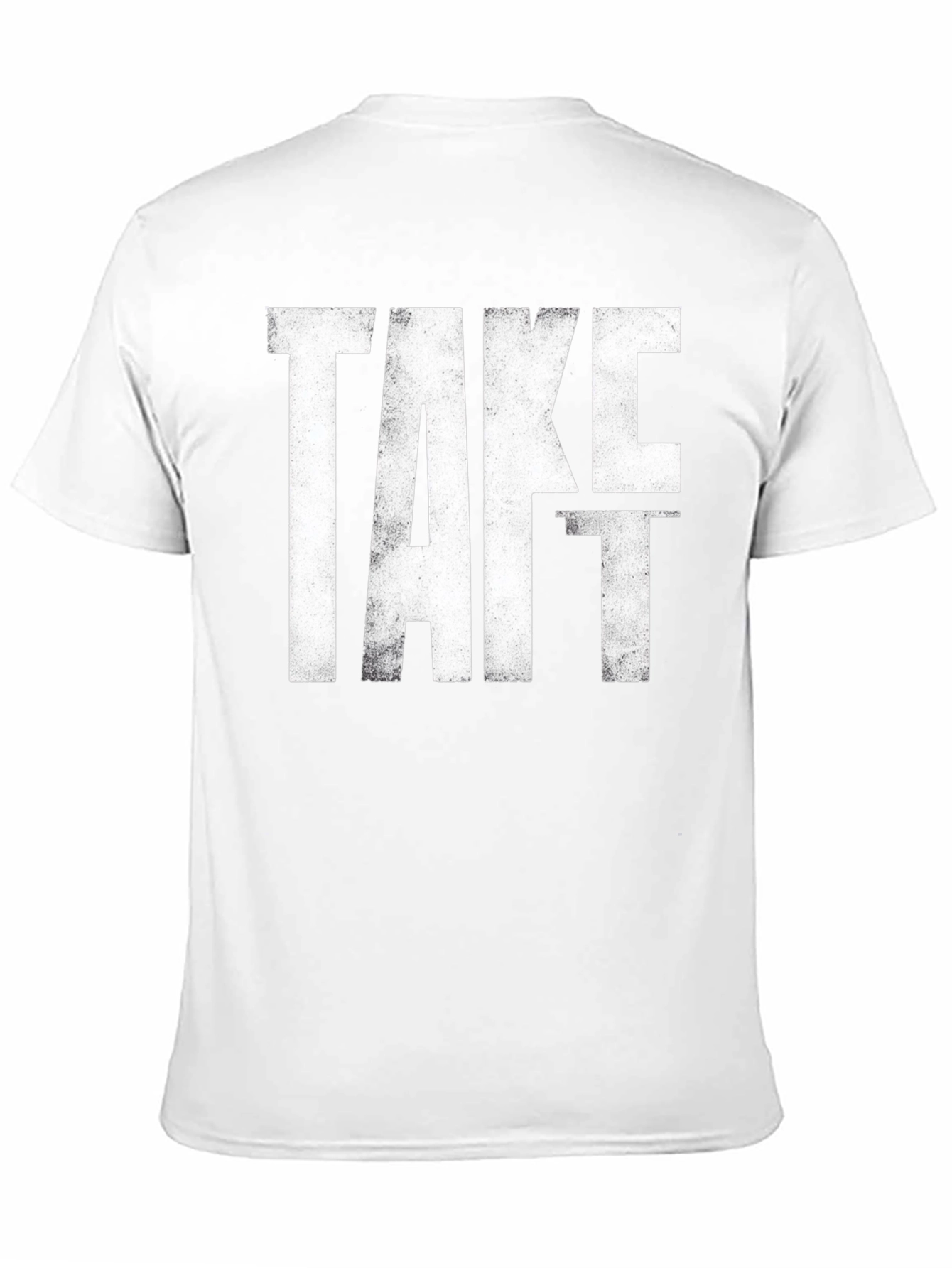 Take It Distressed Graphic Tee - Black Cotton T-Shirt