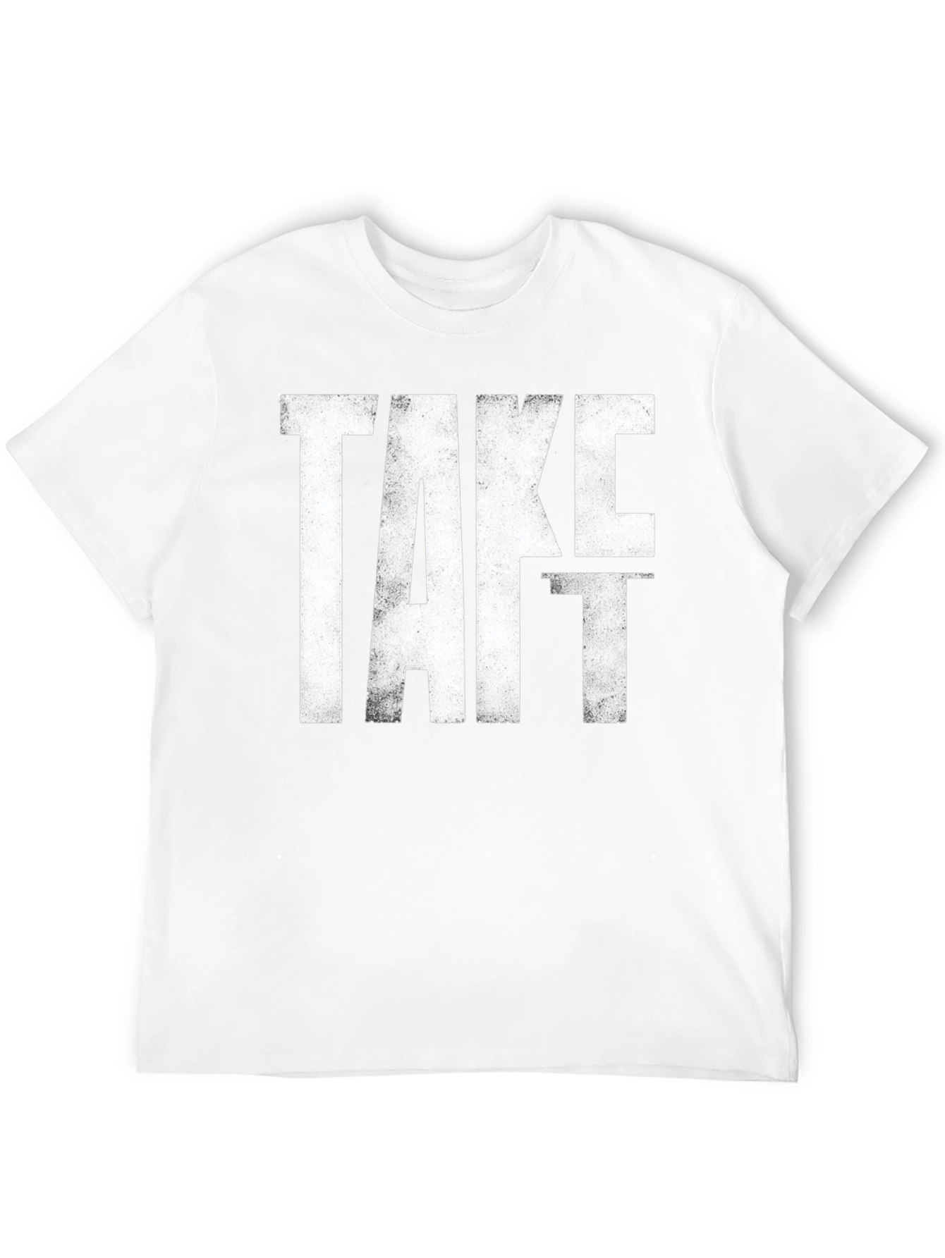 Take It Distressed Graphic Tee - Black Cotton T-Shirt