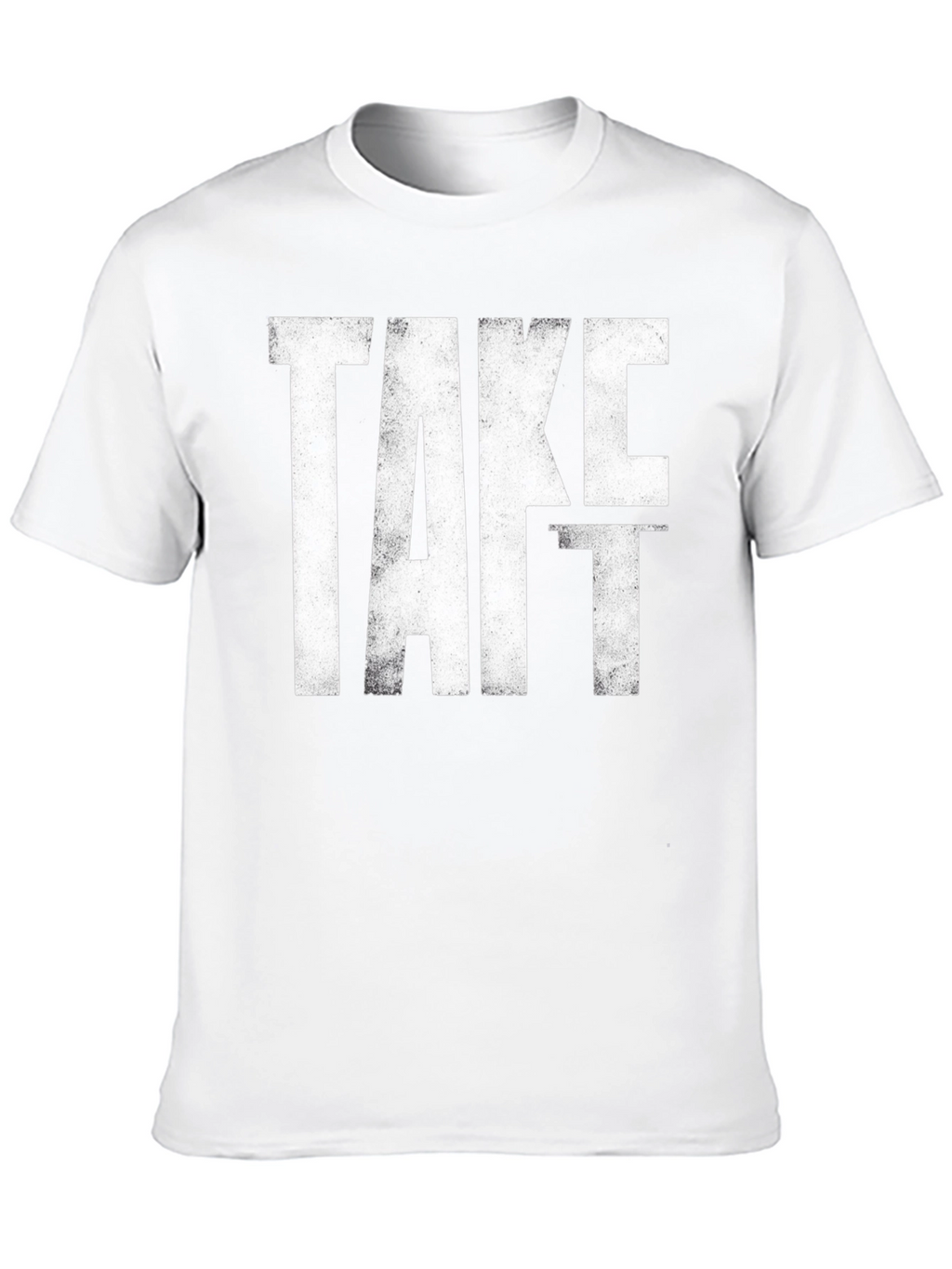 Take It Distressed Graphic Tee - Black Cotton T-Shirt