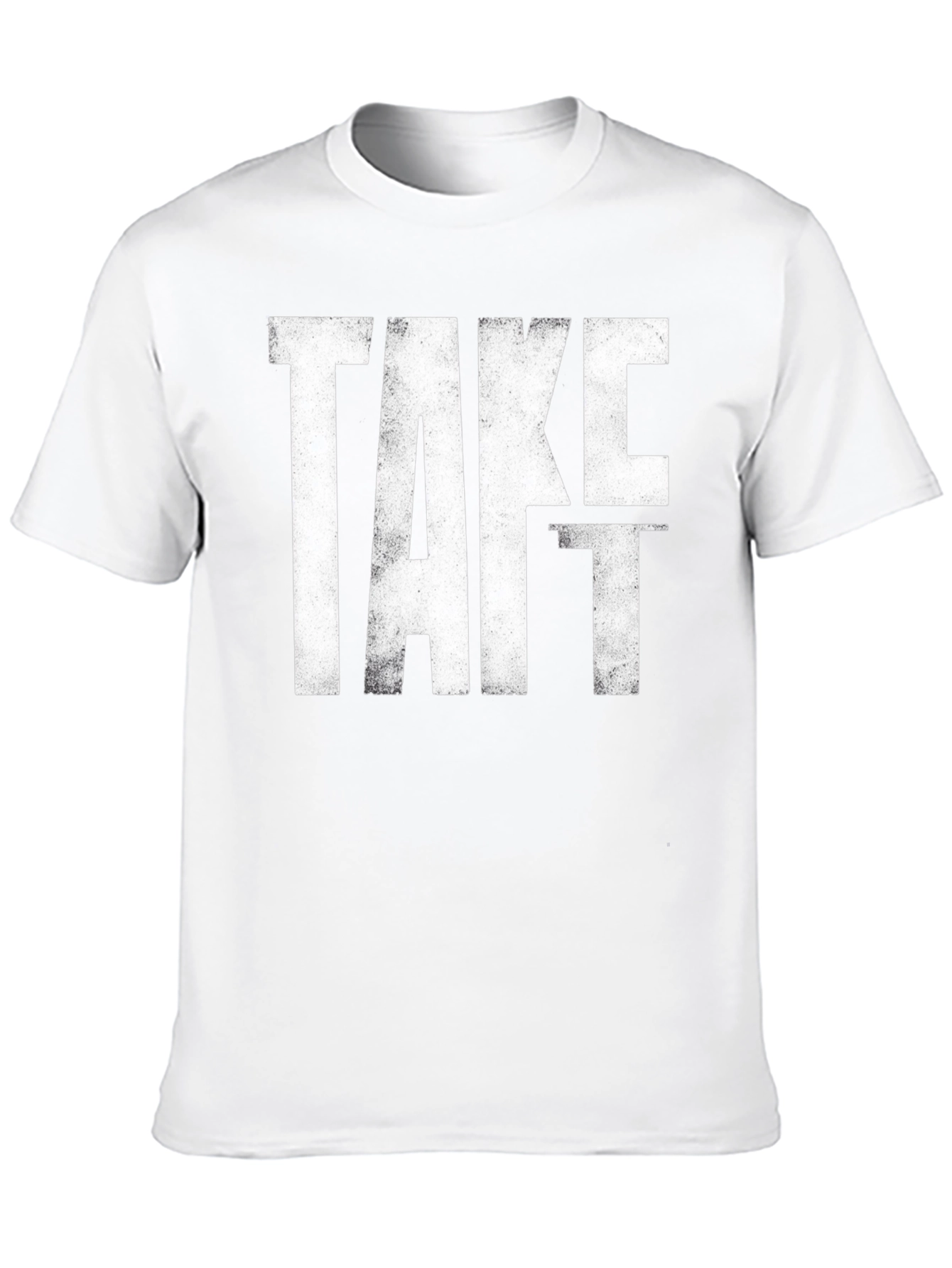 Take It Distressed Graphic Tee - Black Cotton T-Shirt