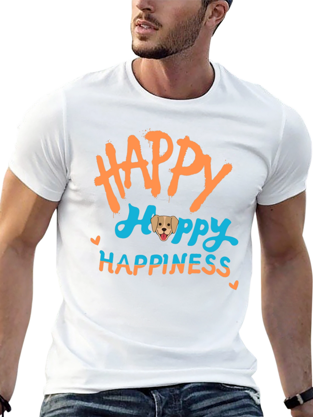 Happy Dog Happiness Graphic T-Shirt