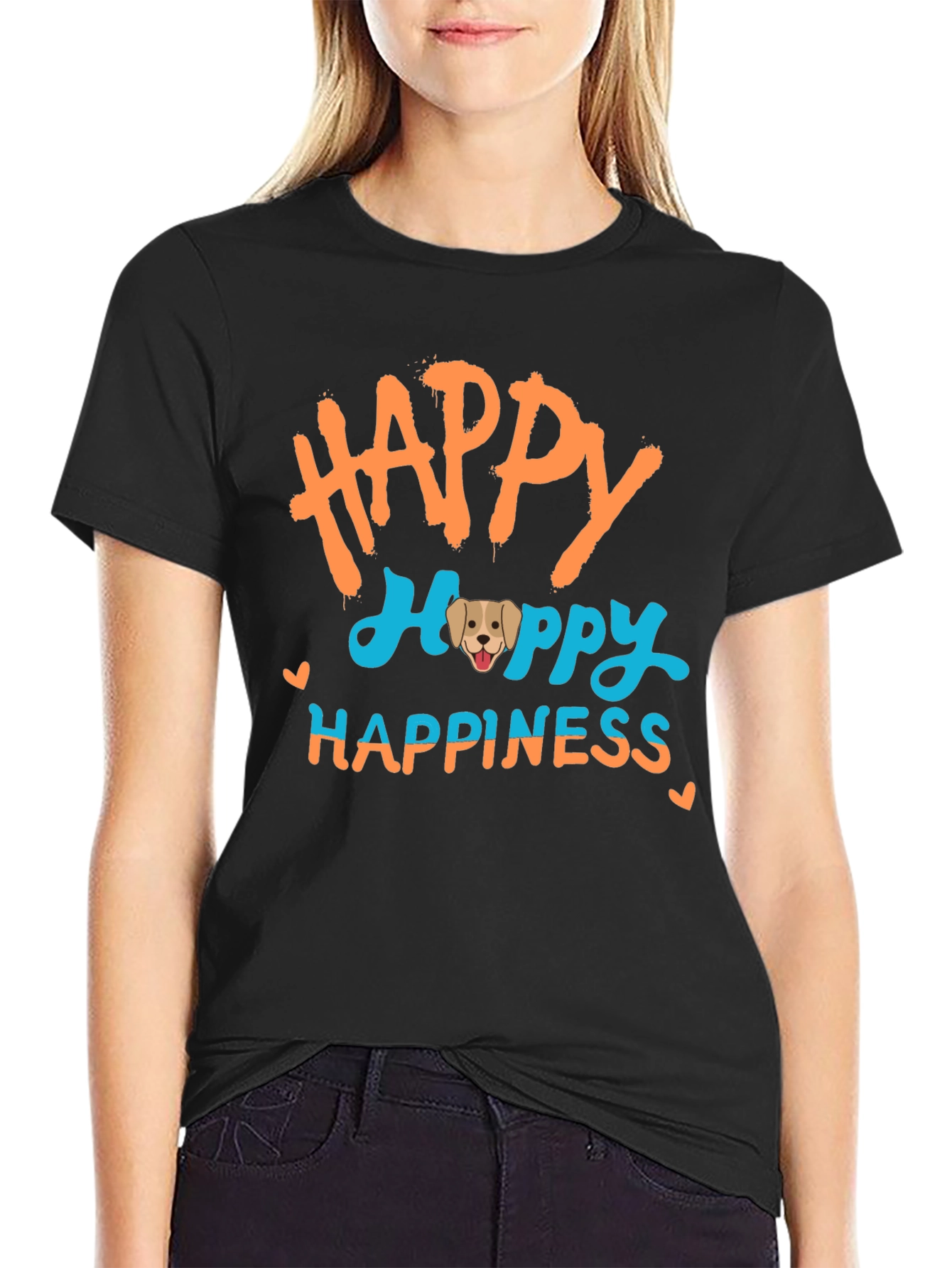 Happy Dog Happiness Graphic T-Shirt