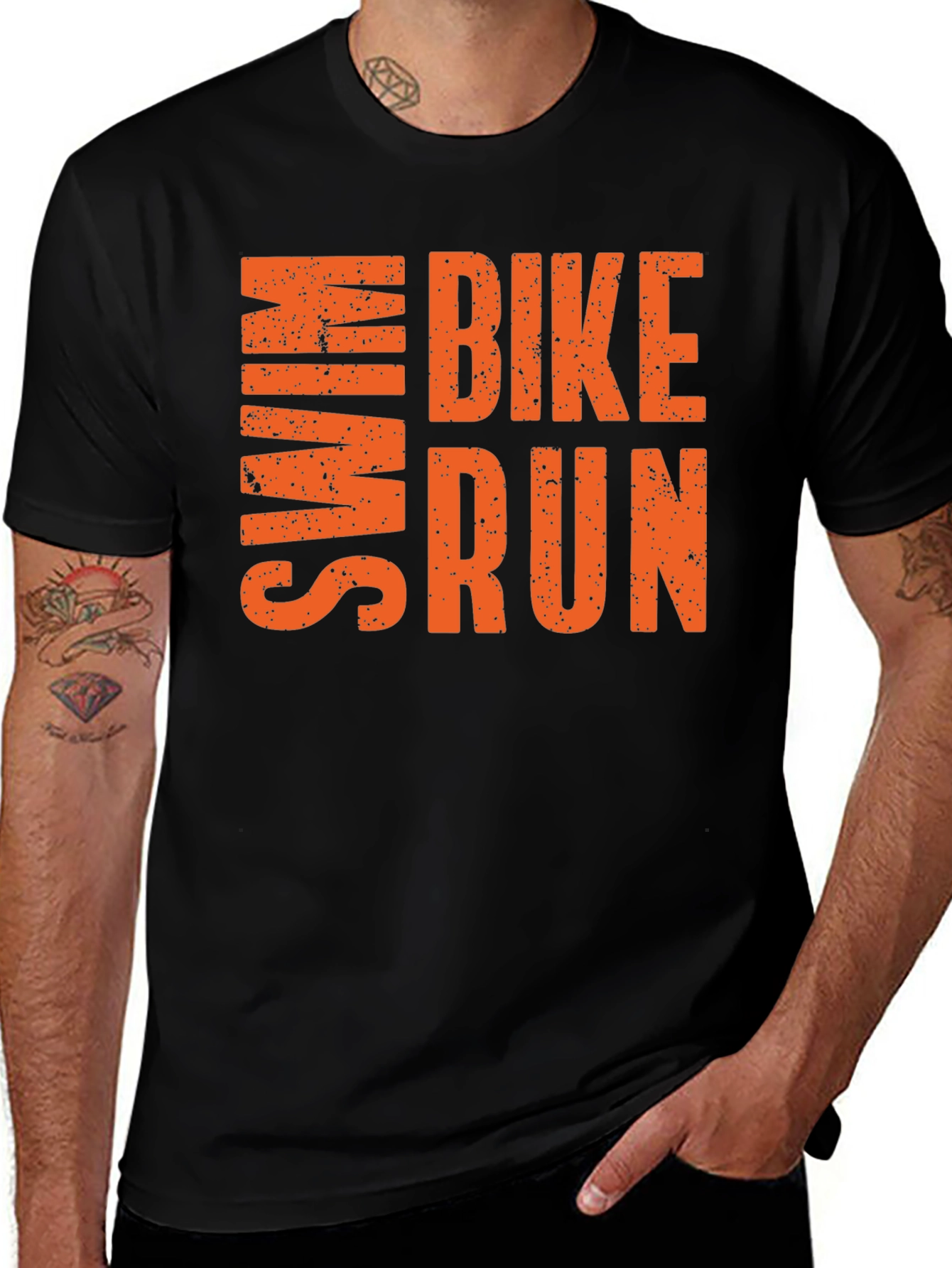Swim Bike Run T-Shirt | Athletic Triathlon Tee