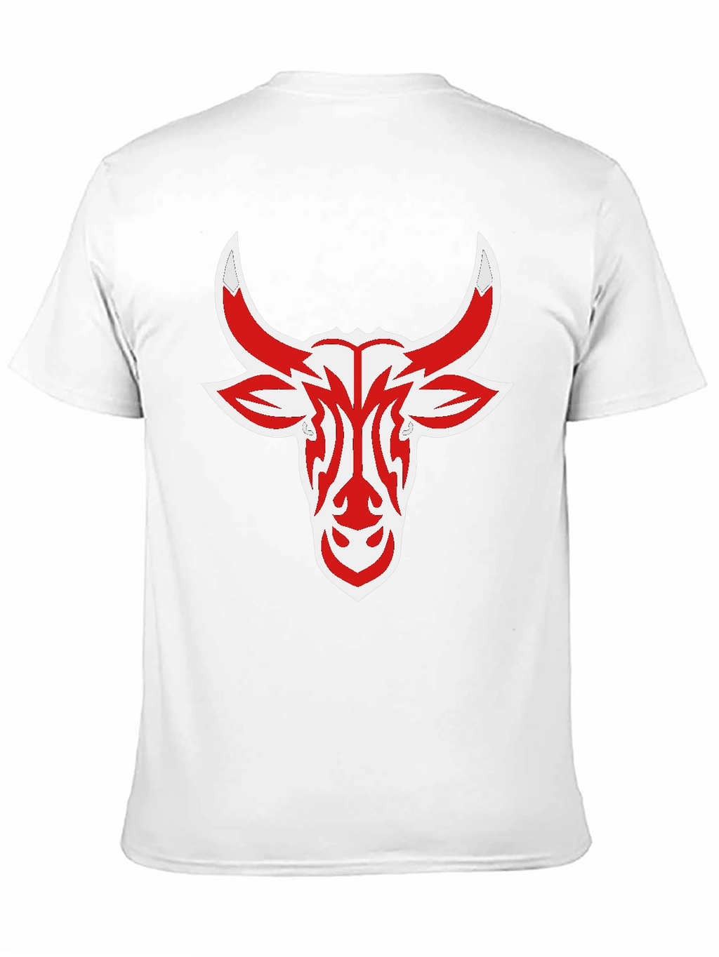 Black Tee with Red Bull Head Design