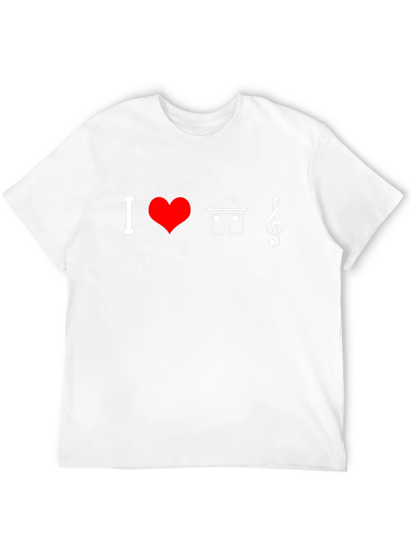 I Love House Music Graphic Tee