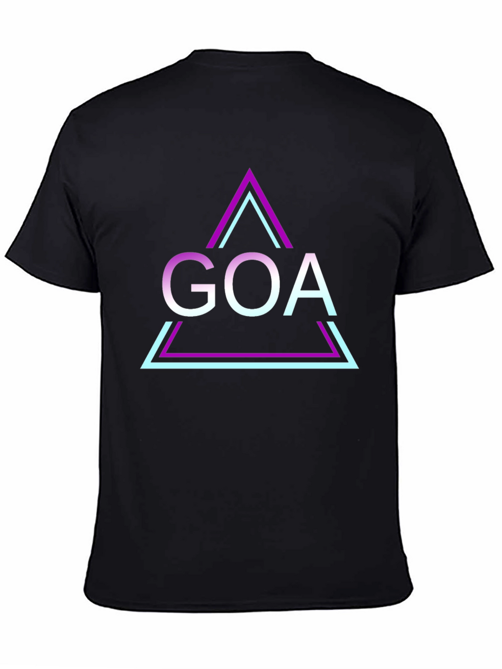 Retro Goa Triangle T-Shirt - Black Graphic Tee