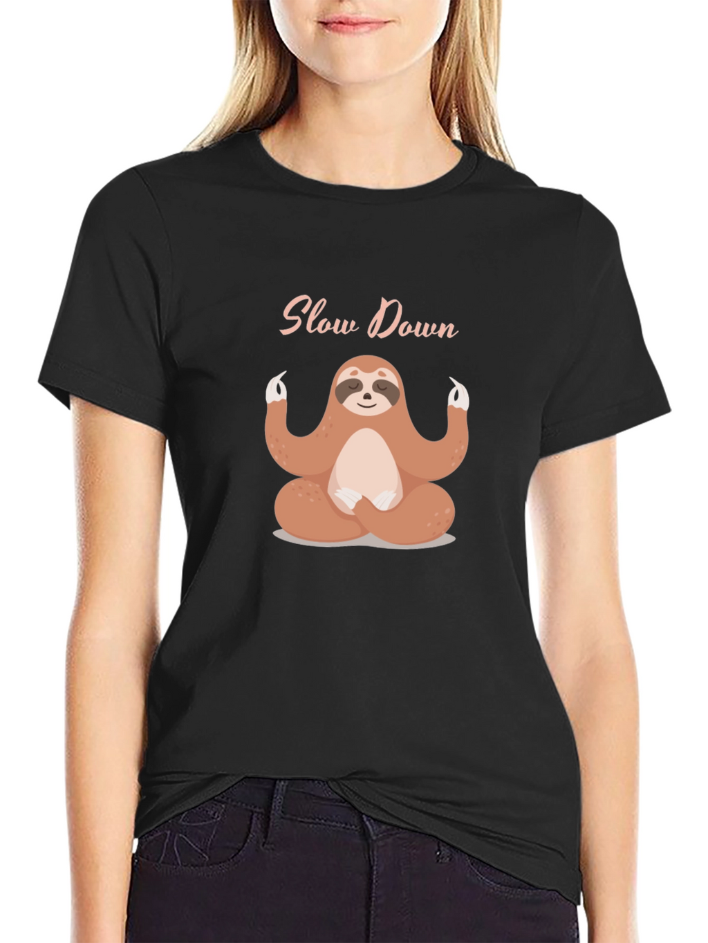 Meditating Sloth T-Shirt - Slow Down