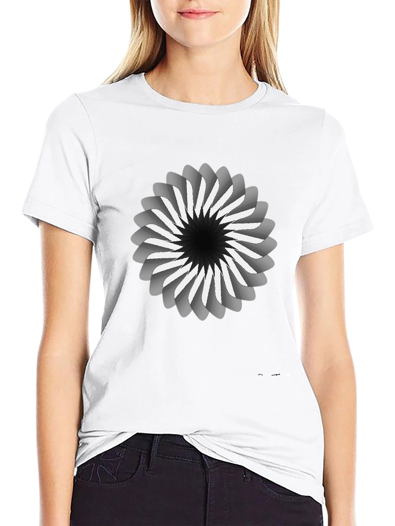 Abstract Swirl Graphic Tee - Modern Design