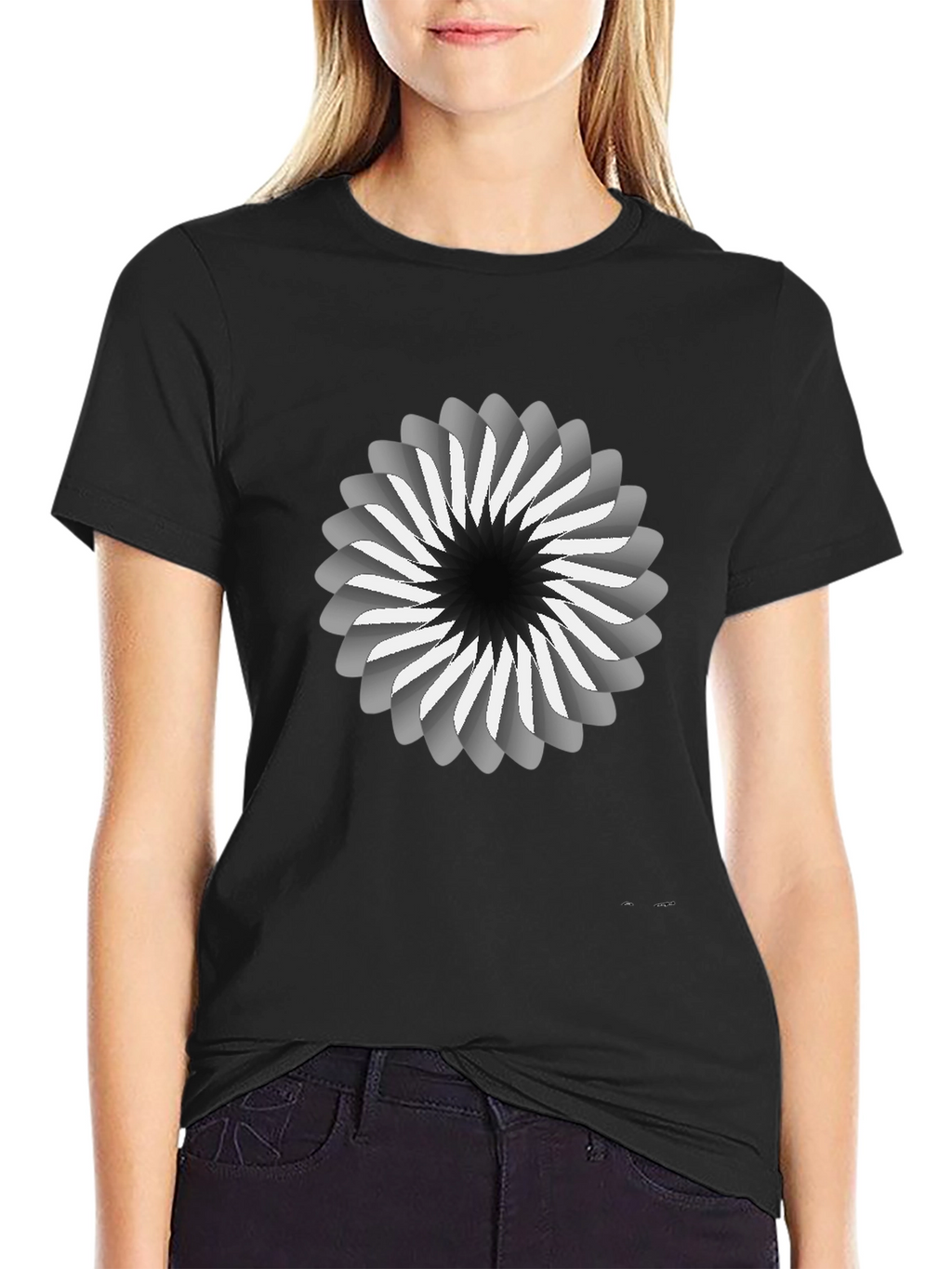 Abstract Swirl Graphic Tee - Modern Design