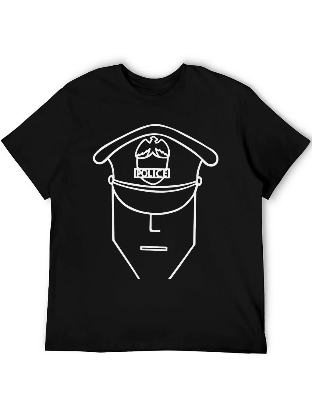 Minimalist Police Officer Graphic T-Shirt