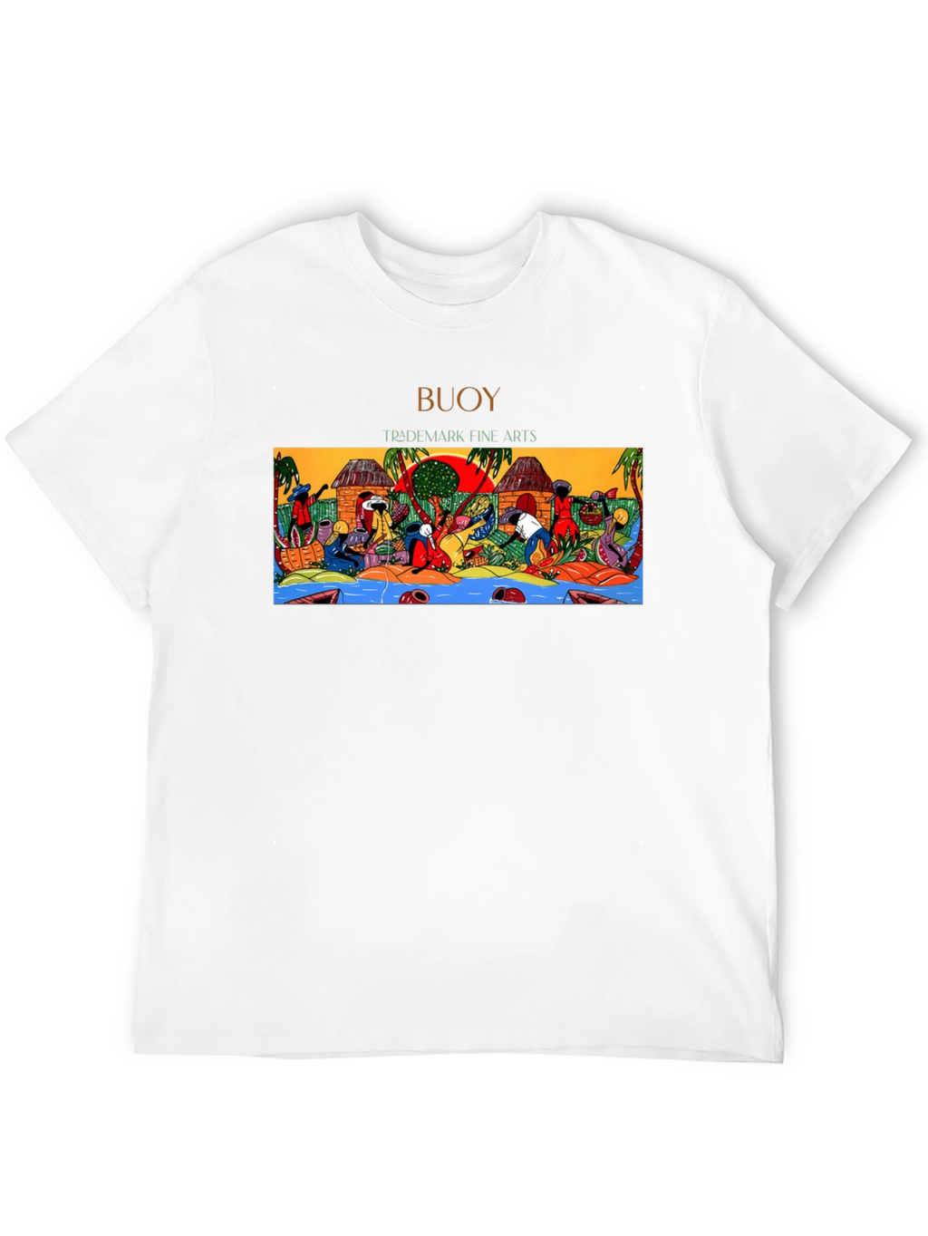 Buoy Trademark Fine Arts Graphic T-Shirt - Black