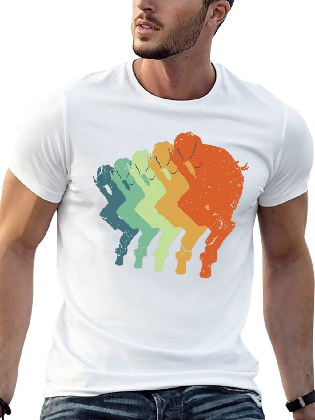 Retro Elephant T-Shirt - Gradient Design