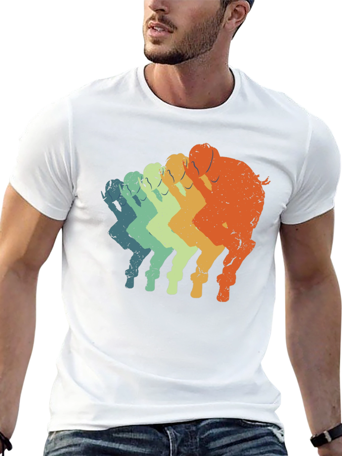 Retro Elephant T-Shirt - Gradient Design