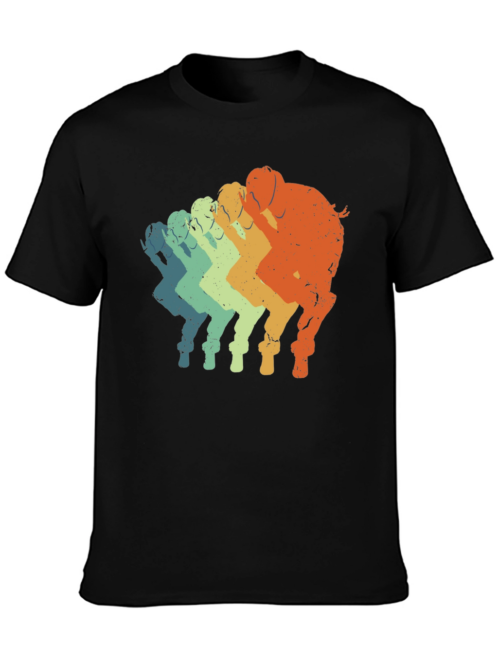 Retro Elephant T-Shirt - Gradient Design
