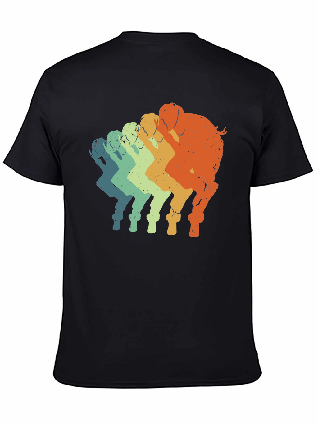 Retro Elephant T-Shirt - Gradient Design