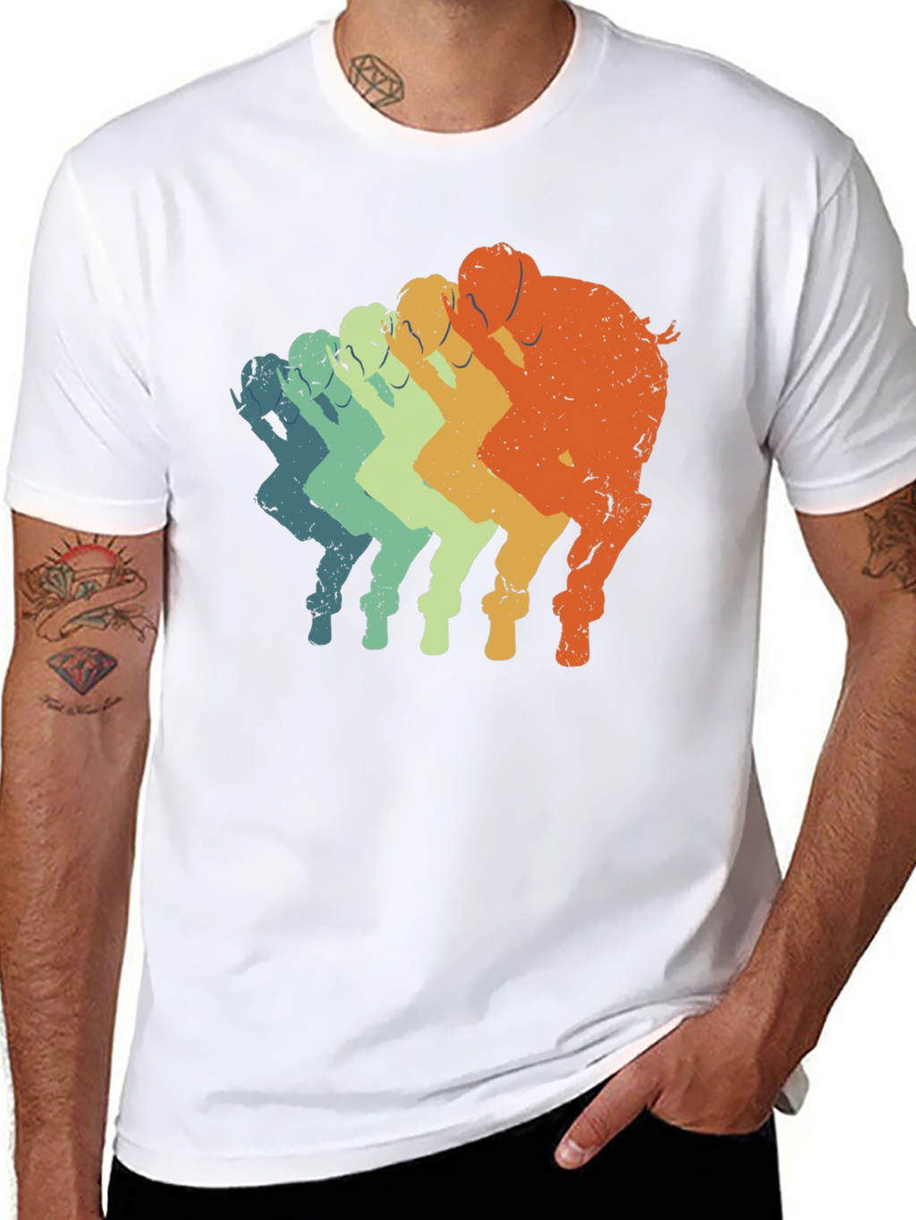 Retro Elephant T-Shirt - Gradient Design