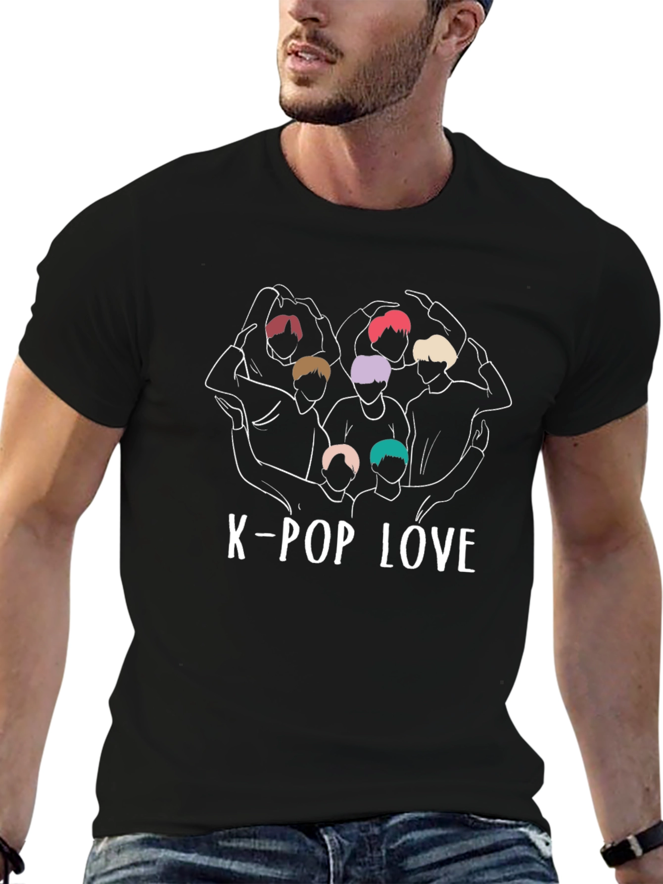 K-Pop Love Graphic Tee - Stylish K-Pop Fan Shirt