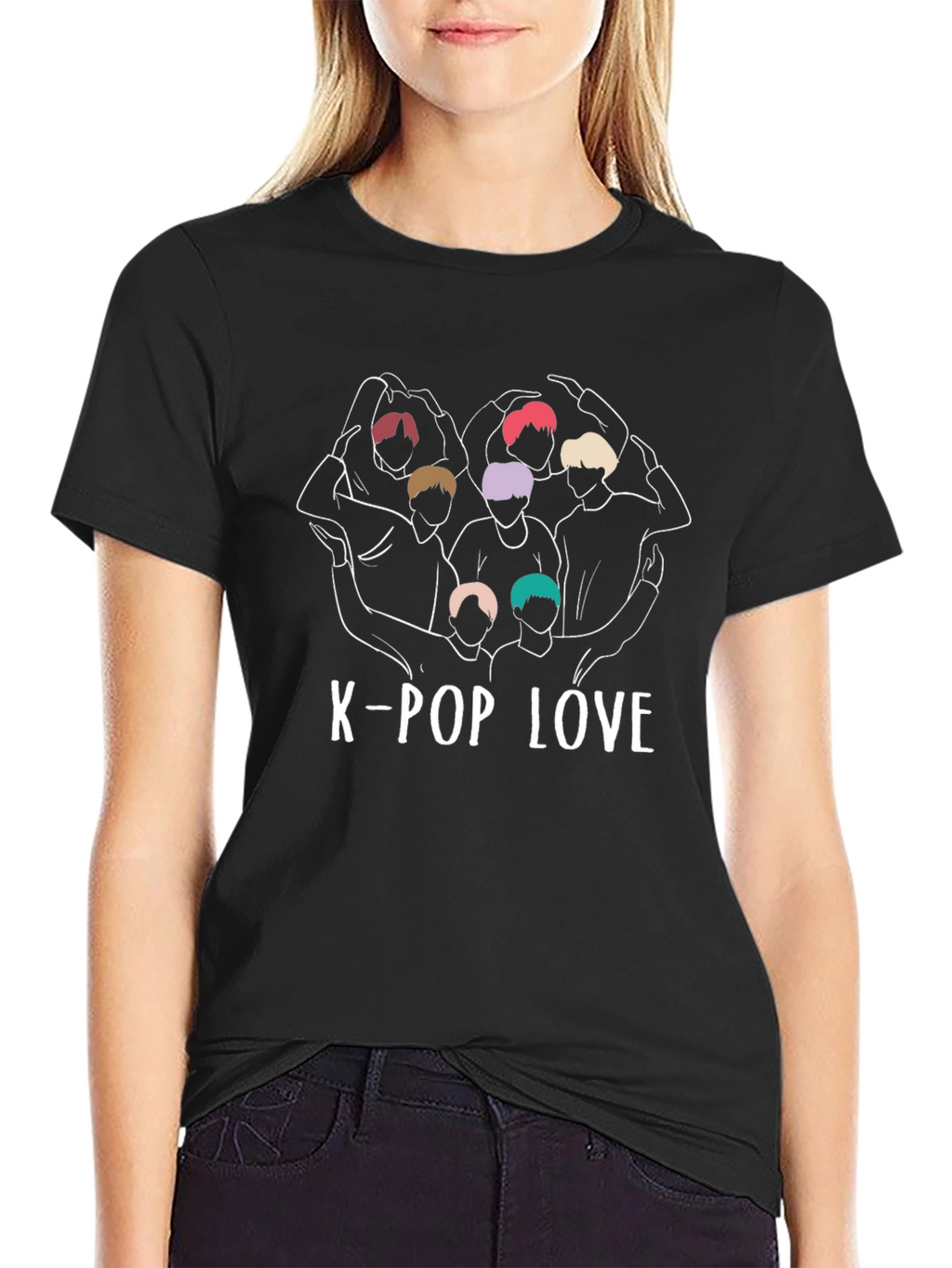 K-Pop Love Graphic Tee - Stylish K-Pop Fan Shirt