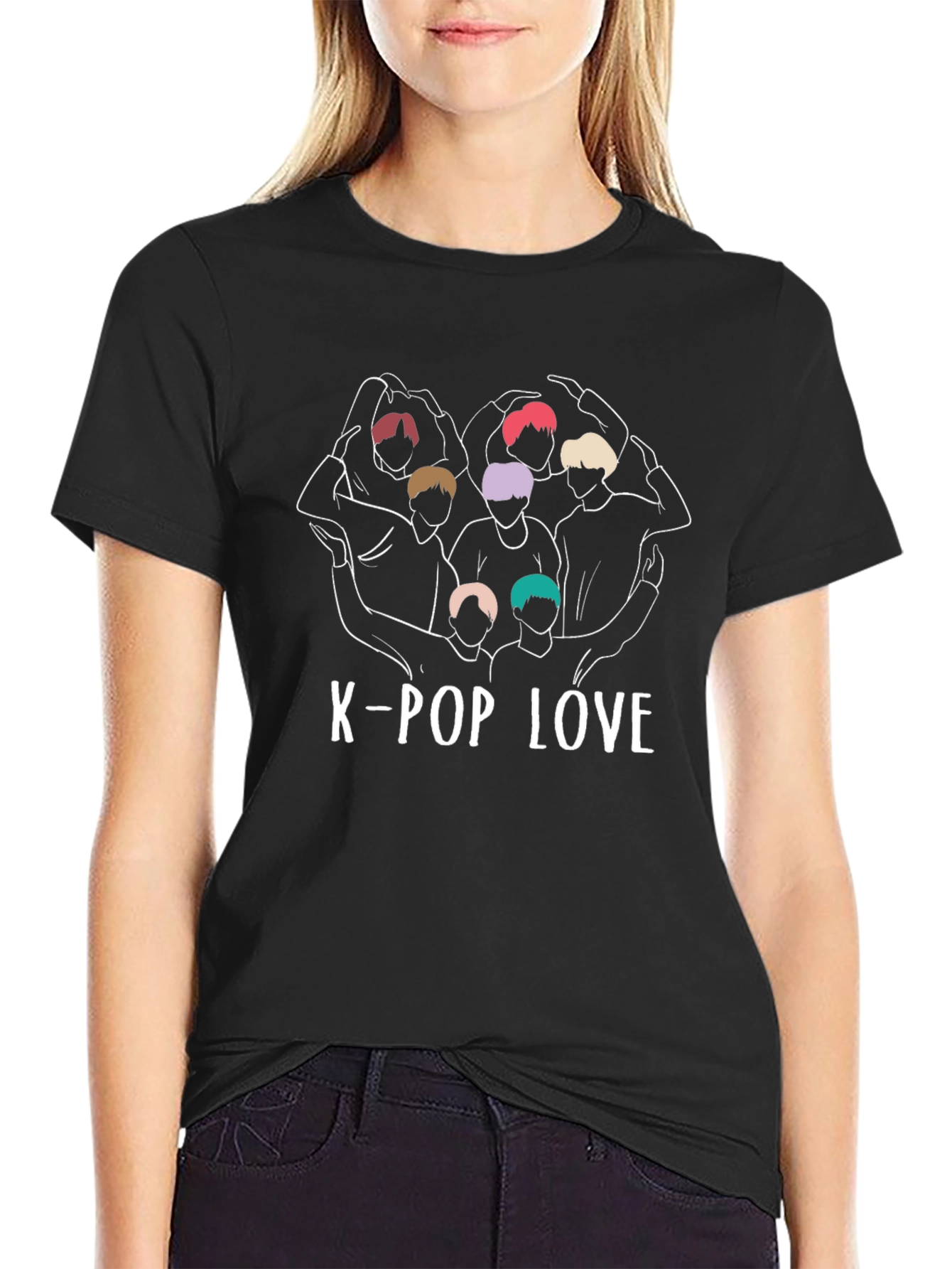 K-Pop Love Graphic Tee - Stylish K-Pop Fan Shirt