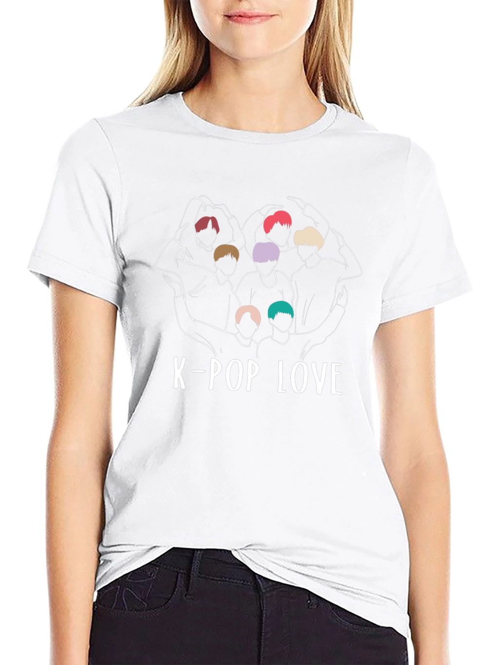 K-Pop Love Graphic Tee - Stylish K-Pop Fan Shirt