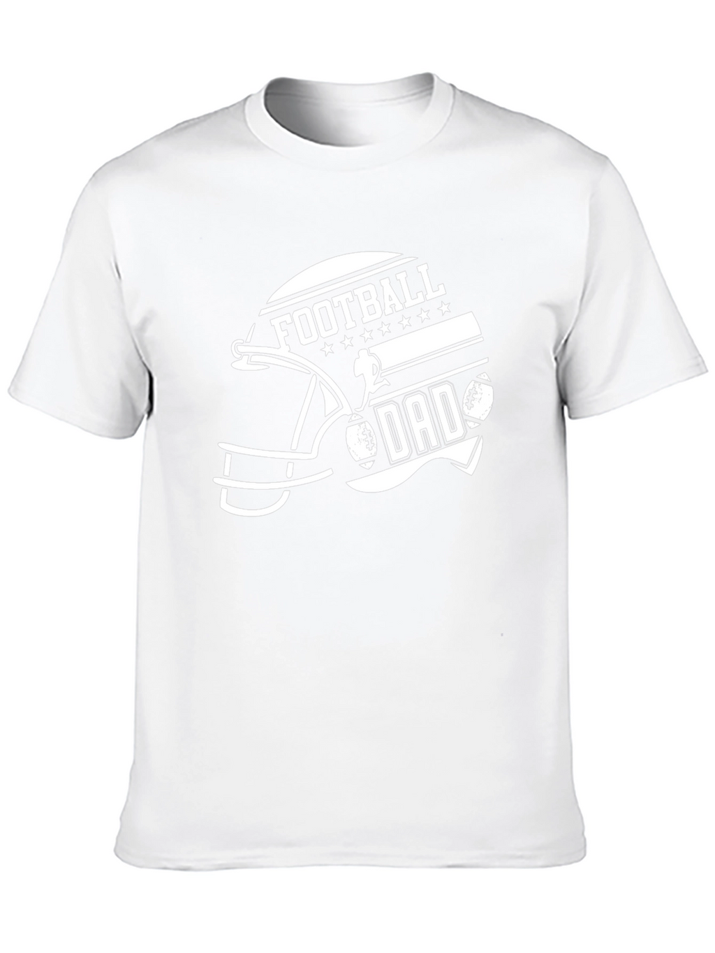 Football Dad Graphic Tee - Black Cotton T-Shirt