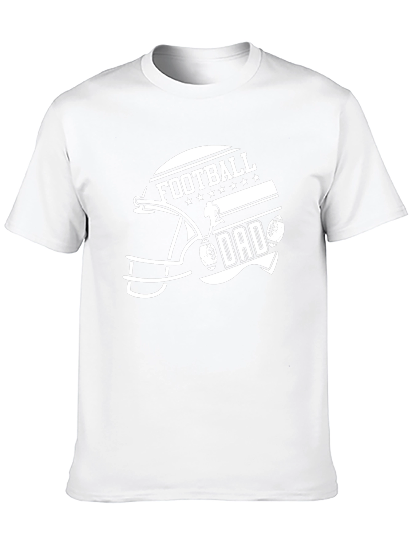 Football Dad Graphic Tee - Black Cotton T-Shirt