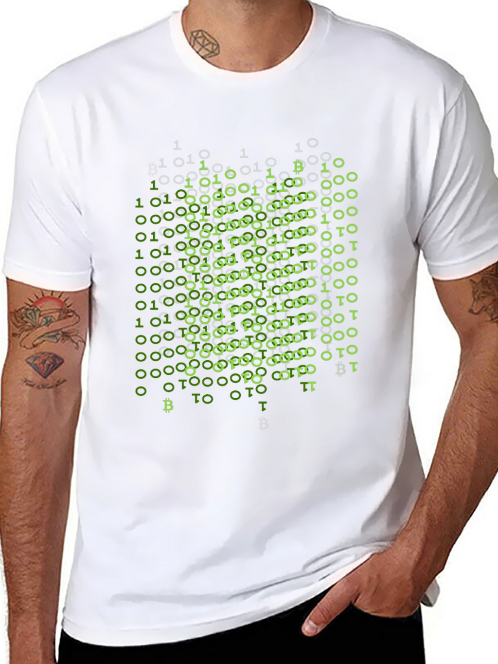 Binary Bitcoin T-Shirt - Crypto Style