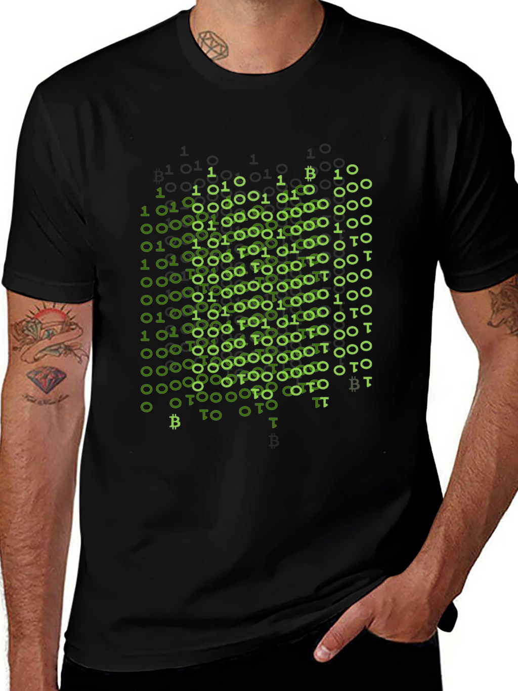 Binary Bitcoin T-Shirt - Crypto Style