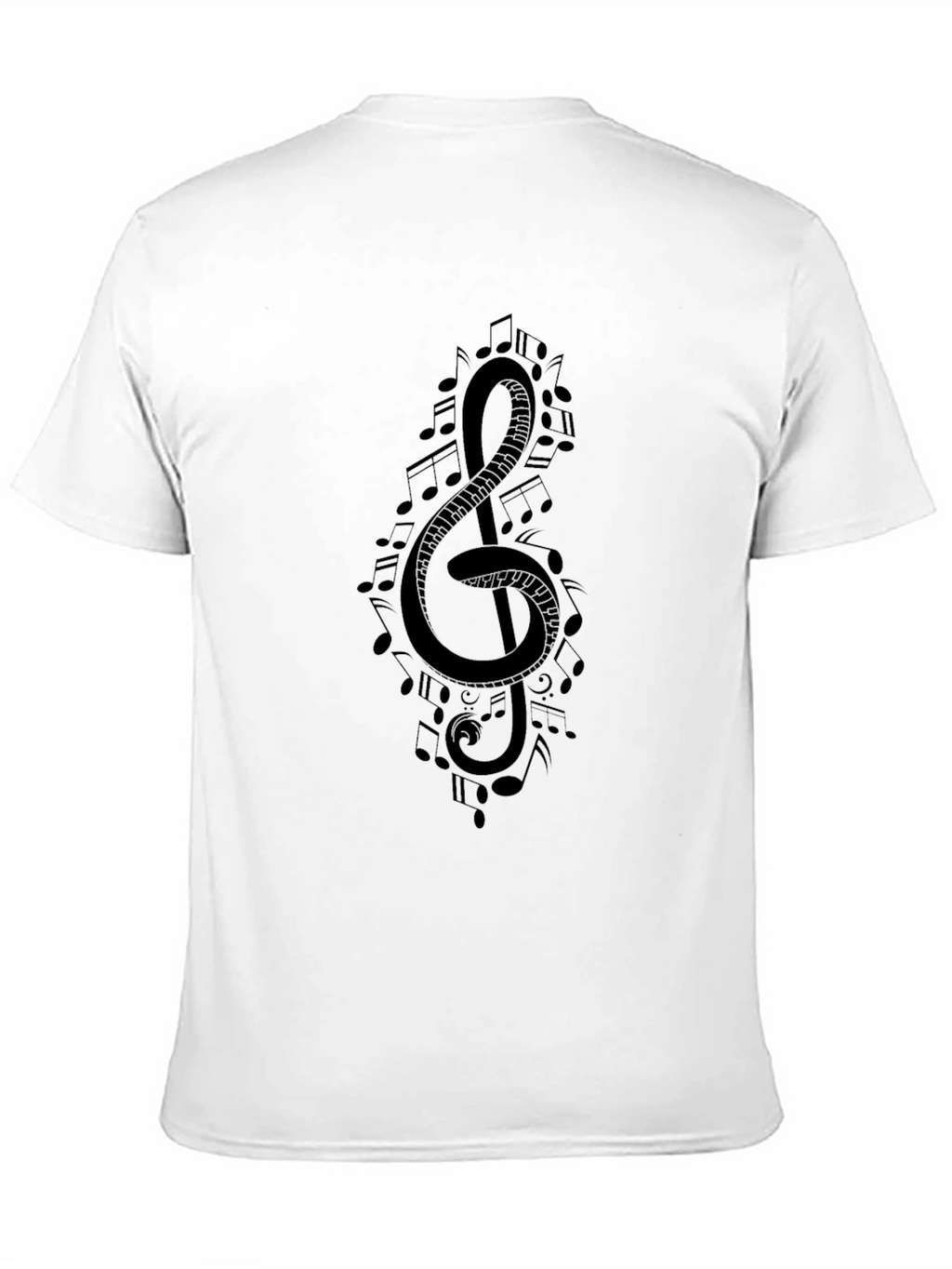 Musical Treble Clef T-Shirt - Black Graphic Tee