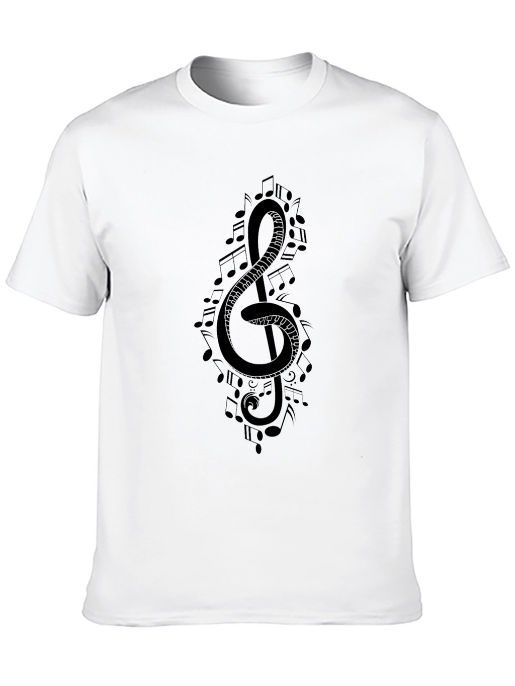 Musical Treble Clef T-Shirt - Black Graphic Tee