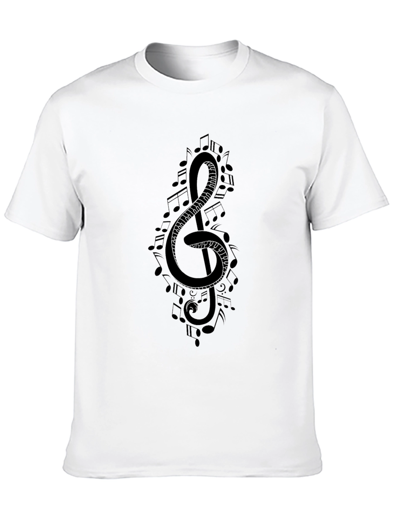 Musical Treble Clef T-Shirt - Black Graphic Tee