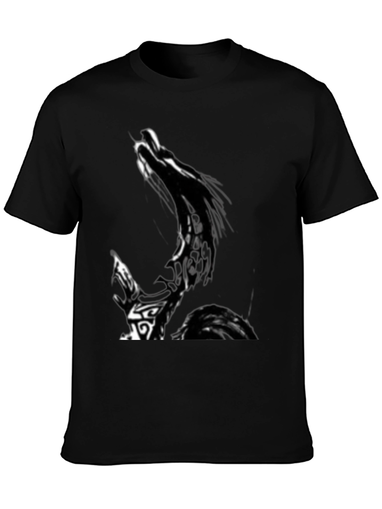 Mens Graphic Print Black T-Shirt