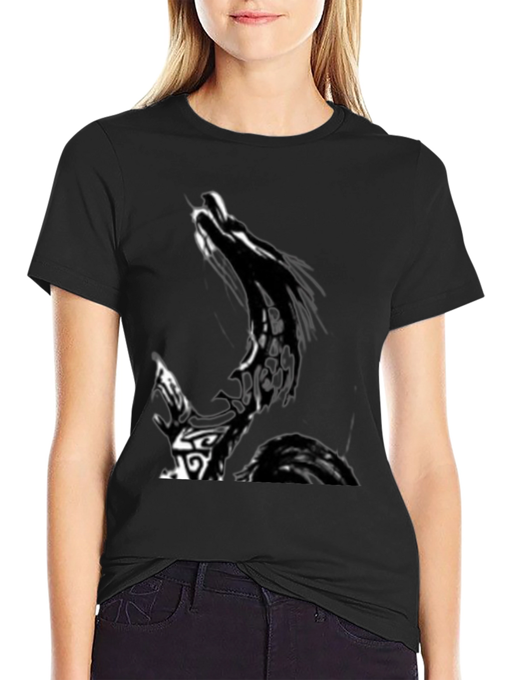 Mens Graphic Print Black T-Shirt