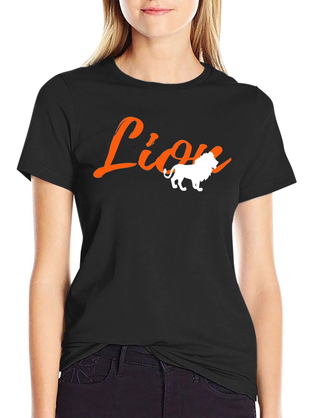Lion Graphic T-Shirt - Bold Black Tee