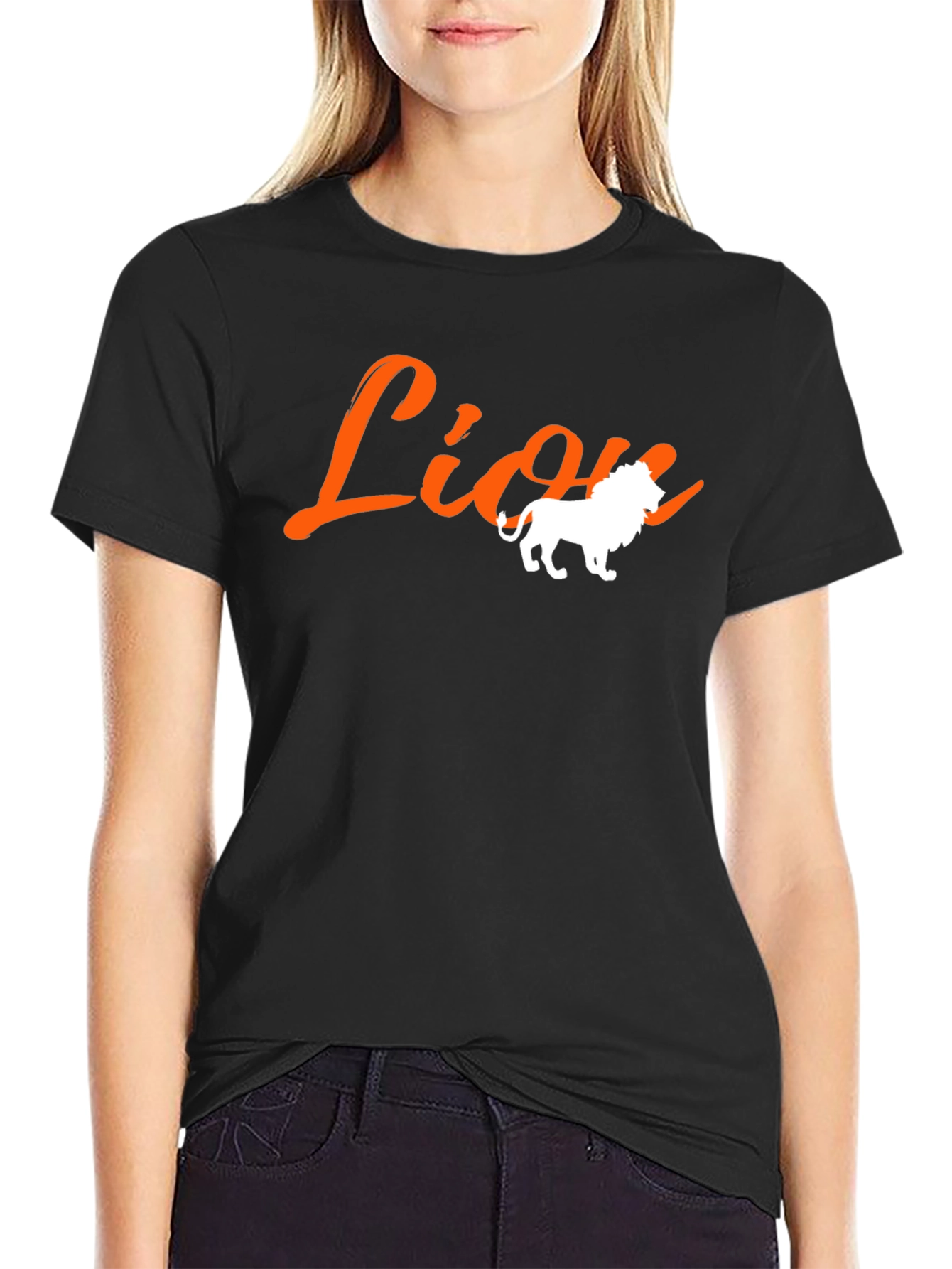 Lion Graphic T-Shirt - Bold Black Tee