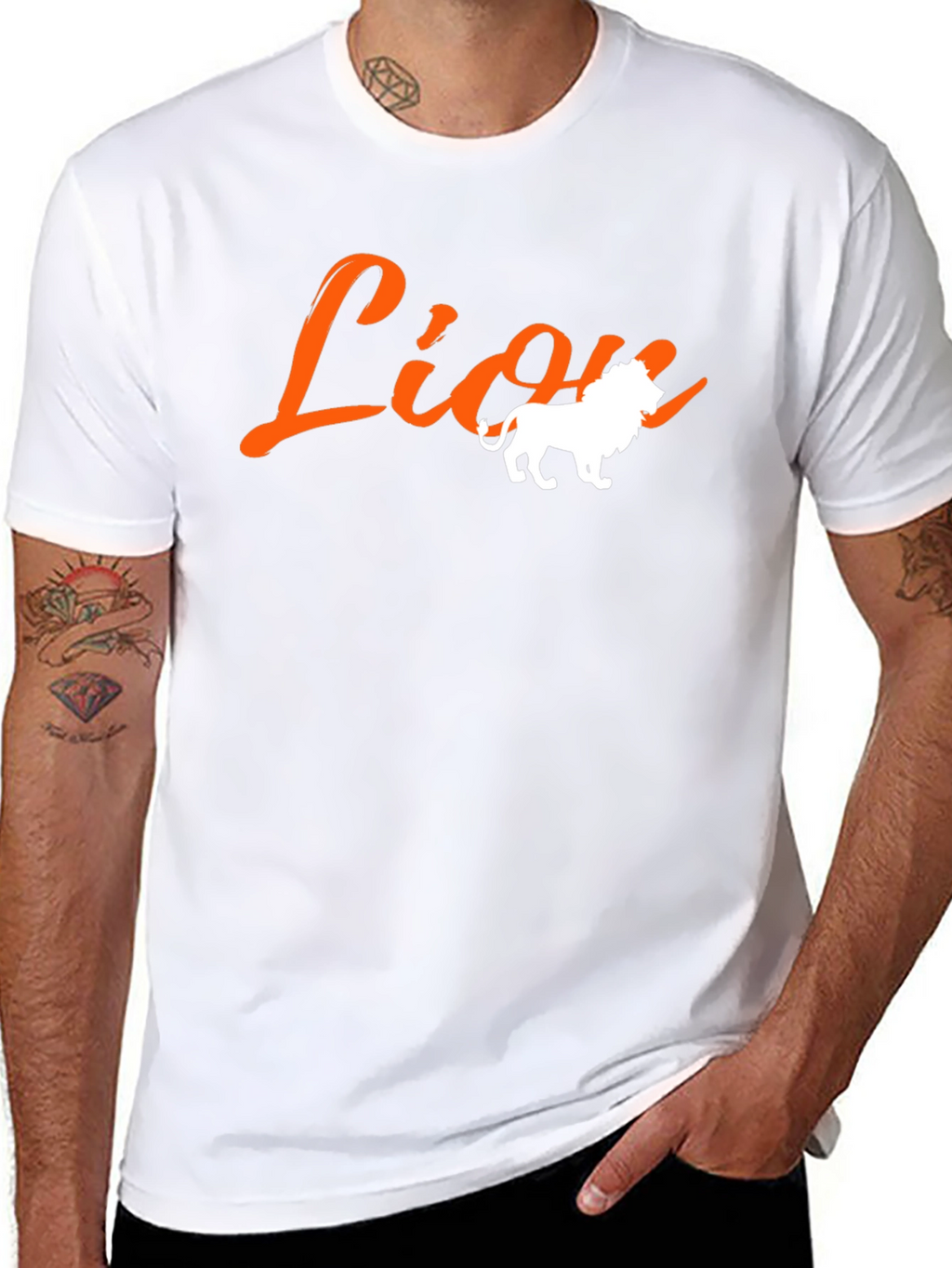 Lion Graphic T-Shirt - Bold Black Tee