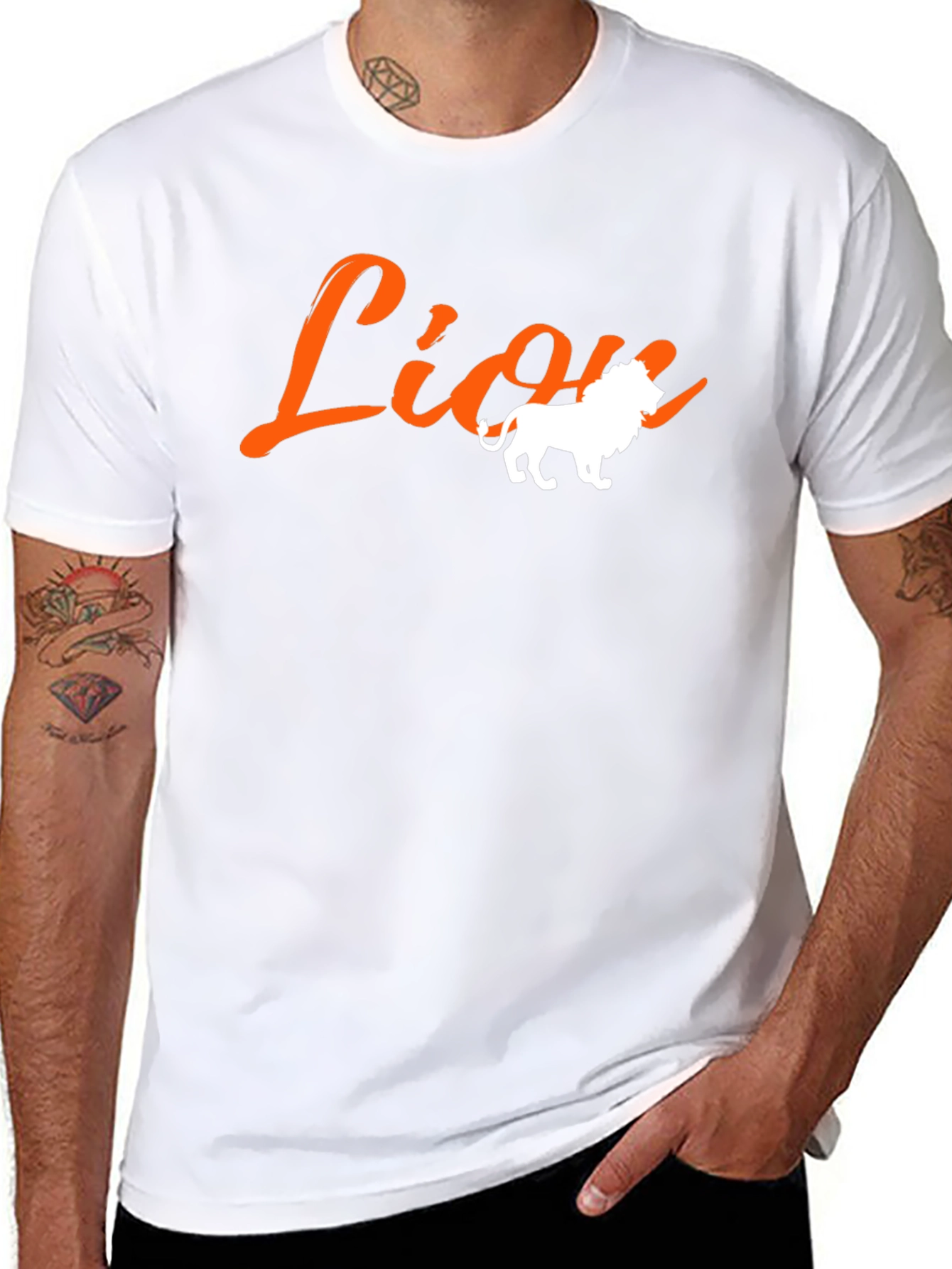 Lion Graphic T-Shirt - Bold Black Tee