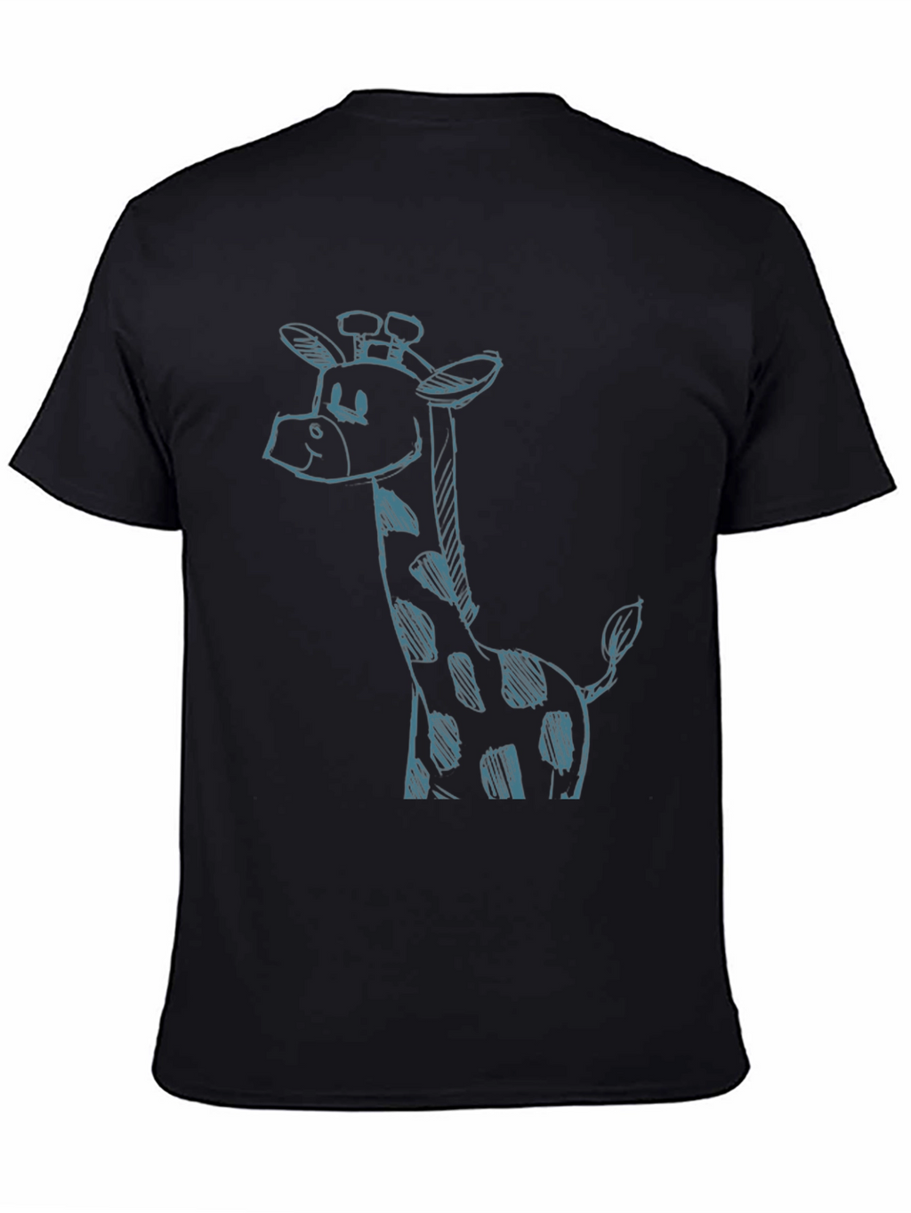 Giraffe Sketch Black T-Shirt - Unique Casual Style