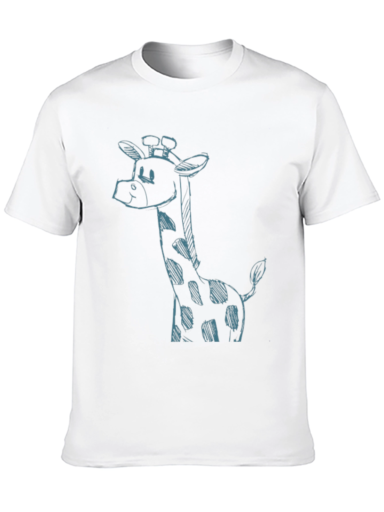 Giraffe Sketch Black T-Shirt - Unique Casual Style