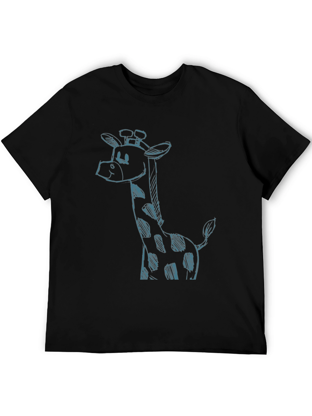 Giraffe Sketch Black T-Shirt - Unique Casual Style