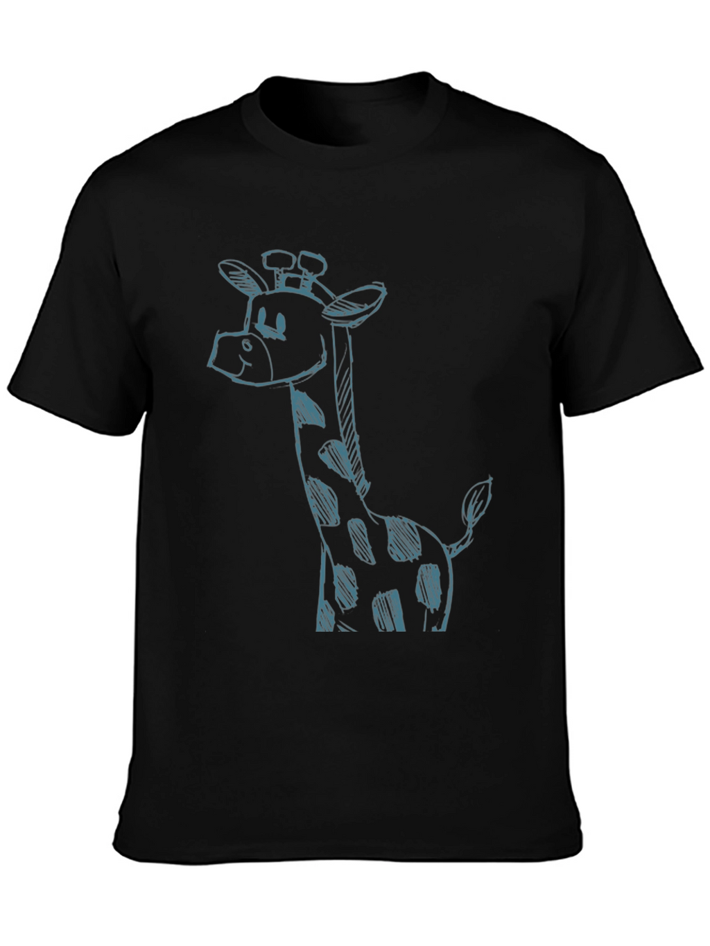 Giraffe Sketch Black T-Shirt - Unique Casual Style