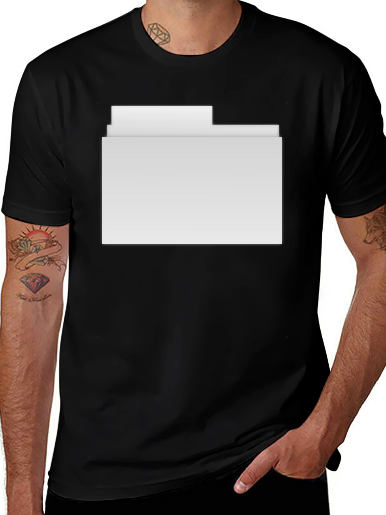 Modern Folder Graphic Tee - Stylish Casual Wear