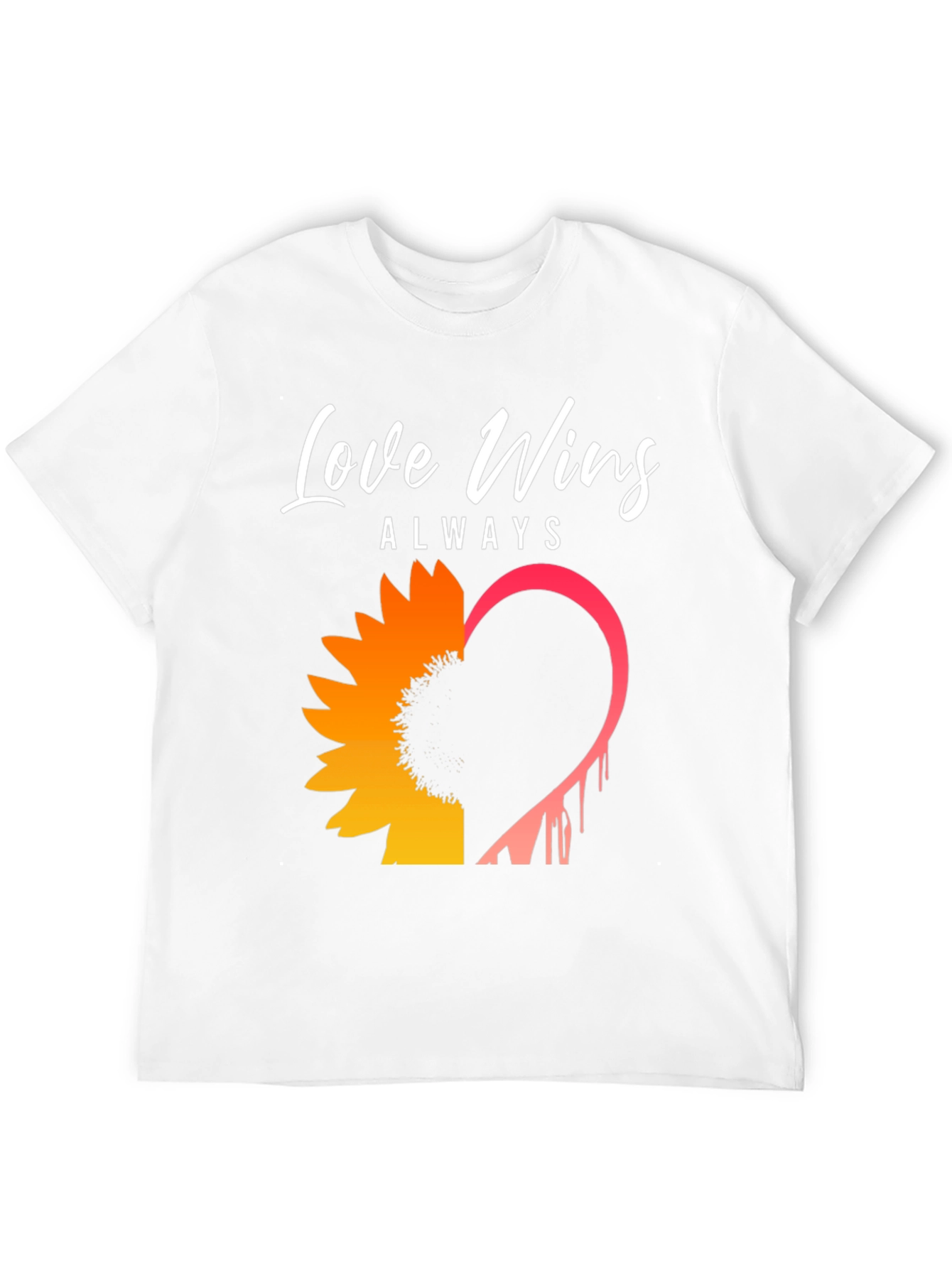 Love Wins Sunflower Graphic Tee - Black
